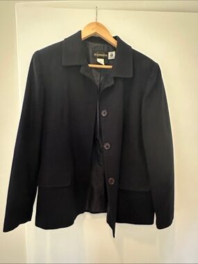Requirements Navy Single-Breasted Wool-Blend Blazer